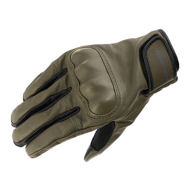 KOMINE GK-252 プロテクトゴートレザーグローブ（オリーブ） サイズ XS ・06-252 コミネ レザーグローブ