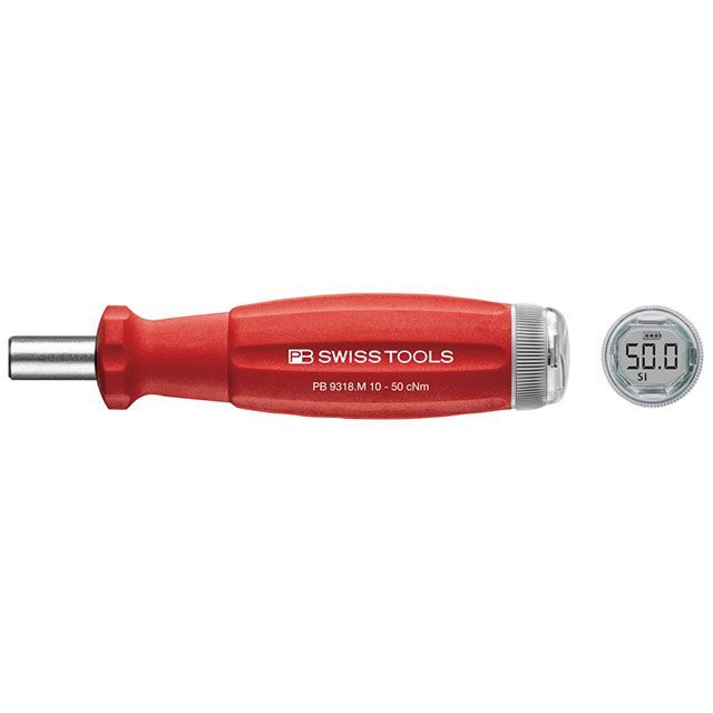 PBSWISSTOOLS 9318.M10-50JCBB プリセット型 ビット用 デジタルトルクハンドル V02 トルク活動の領域0.1-0.5Nm 9318.M10-50JCBB 製造業者店卸し資産あり PBスイスツールズ お手々物の具