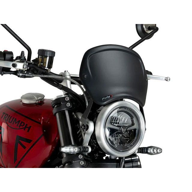 Puig フロントパネル(ABS樹脂)/(マットブラック) 22223J プーチ カウル・エアロ SCRAMBLER 1200X|パークアップ 店