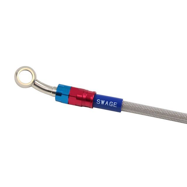SWAGE-LINE PRO フロントホースキット（レッド＆ブルー） ホースカラー クリア SAP384FS メーカー在庫あり スウェッジラインプロ ブレーキホース・ケーブル類 XSR125