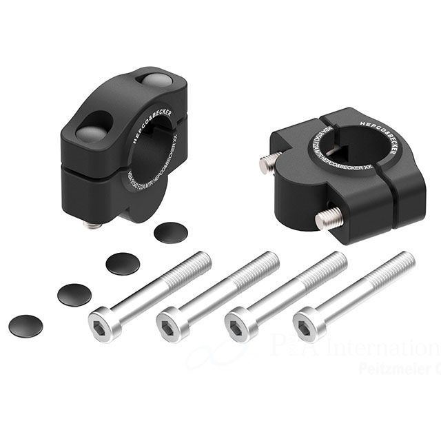 HEPCO＆BECKER ハンドルバーライザー 20mm（ブラック） 4230-2533-2001 ヘプコ＆ベッカー その他ハンドル関連パーツ