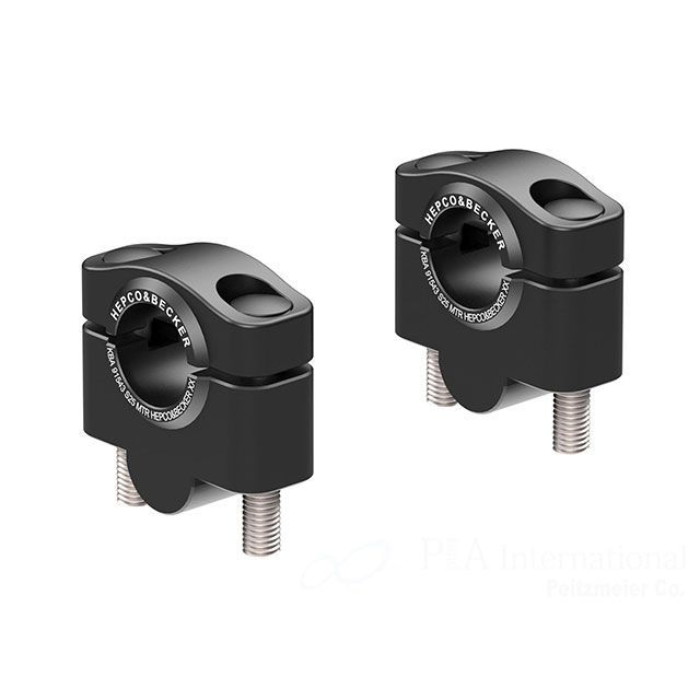 HEPCO＆BECKER ハンドルバーライザー 25mm（ブラック） 4230-2552-2501 ヘプコ＆ベッカー その他ハンドル関連パーツ