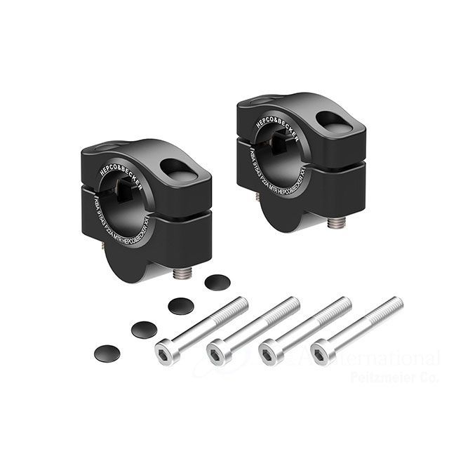 HEPCO＆BECKER ハンドルバーライザー 20mm（ブラック） 4230-3530-2001 ヘプコ＆ベッカー その他ハンドル関連パーツ