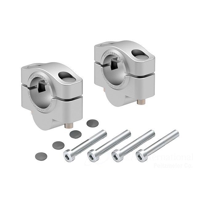 HEPCO＆BECKER ハンドルバーライザー 20mm（シルバー） 4230-3552-2009 ヘプコ＆ベッカー その他ハンドル関連パーツ