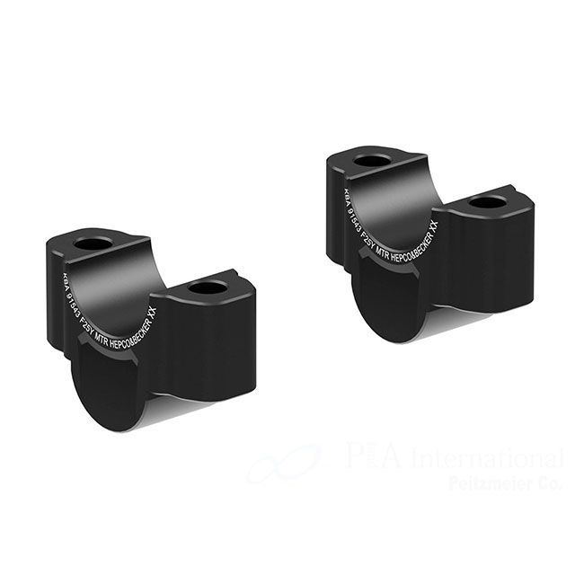 HEPCO＆BECKER ハンドルバーライザー 25mm（ブラック） 4235-4564-2501 ヘプコ＆ベッカー その他ハンドル関連パーツ