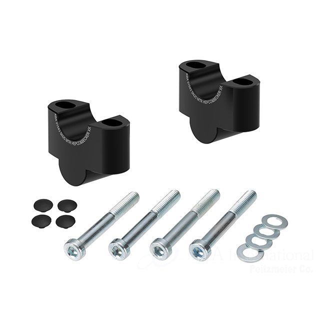 HEPCO＆BECKER ハンドルバーライザー 25mm（ブラック） 4235-9530-2501 ヘプコ＆ベッカー その他ハンドル関連パーツ