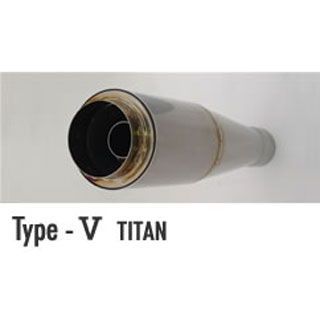 【メーカー直送】SuperBike Type-Vチタン メガホンタイプ（インナーパンチング：45φ） 付属 サイレンサーバンド付き 68528-289254 スーパーバイク インナーサイレンサー 汎用｜パークアップ 店