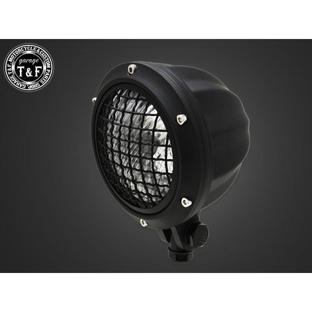 T&F マグナ250（S）4.5インチグリルシトラスヘッドライト+ステーSET（タイプA） タイプ マットブラック・クリアーレンズ ・4024277 ガレージT&F ヘッドライト・バルブ マグナ250/S