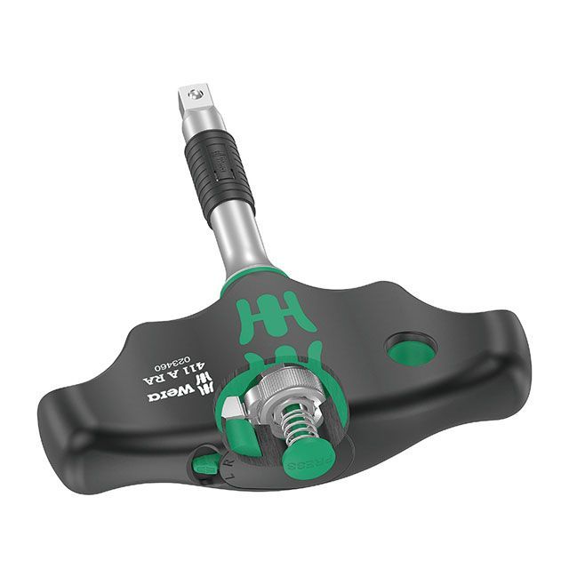 WERA 023460 差込角1/4DR T型ラチェットドライバーハンドル 軸長45mm ギア数80 ・023460 メーカー在庫あり ヴェラ ハンドツール