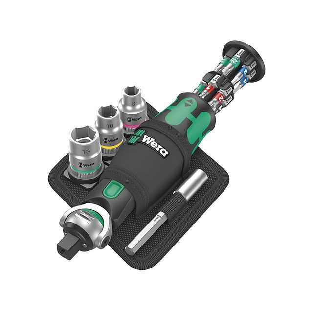 WERA 004281 サイクロップ 首商い口式ラチェットドライバー ビット12本納める 合財袋付き添い人 ・004281 製造会社店卸し資産あり ヴェラ 御手手物の具