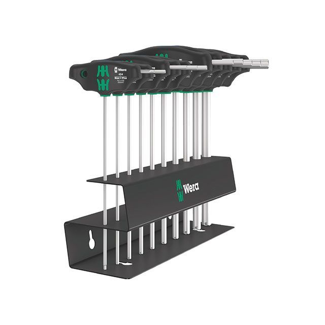 WERA 023454 10本組 T型HEXレンチセット メタルラック付き ・023454 ヴェラ ハンドツール