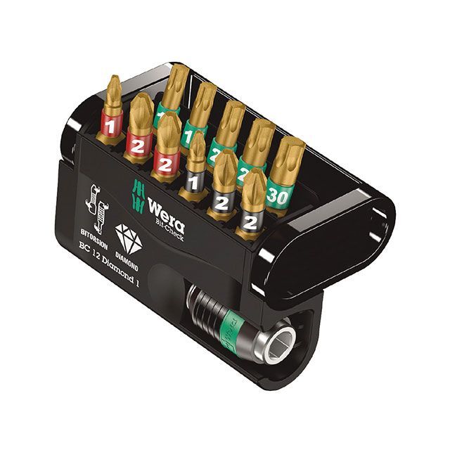 WERA 057421 11本組 差込6.35mm Bi-Torsion ダイヤモンドコーティングビットセット ・057421 ヴェラ ハンドツール