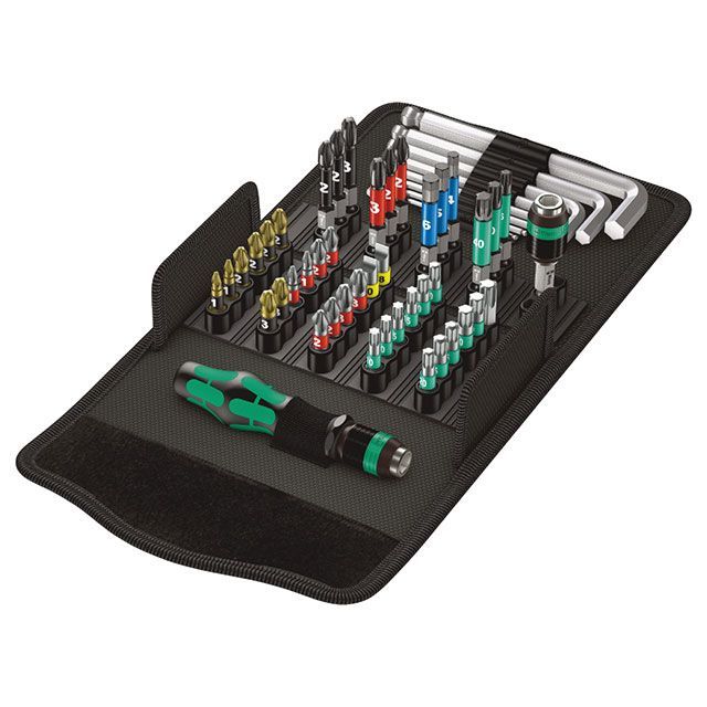 WERA 057460 52点組 差込6.35粍 手がかり鍵付き添い人 １番ウッドビット仕掛ける 入れもの付 ・057460 ヴェラ 御手々手道具