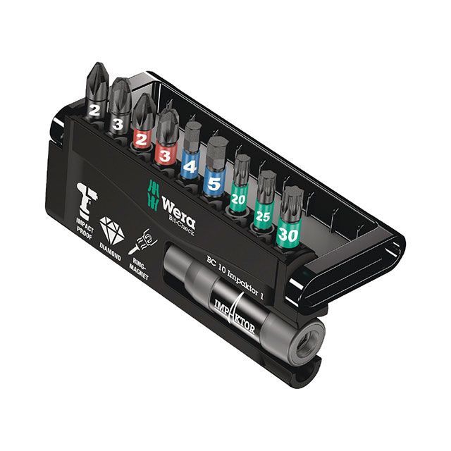 WERA 057680 10本組 差込6.35粍 差しひびき用 １番ウッドビット仕掛ける ・057680 ヴェラ お手々物の具