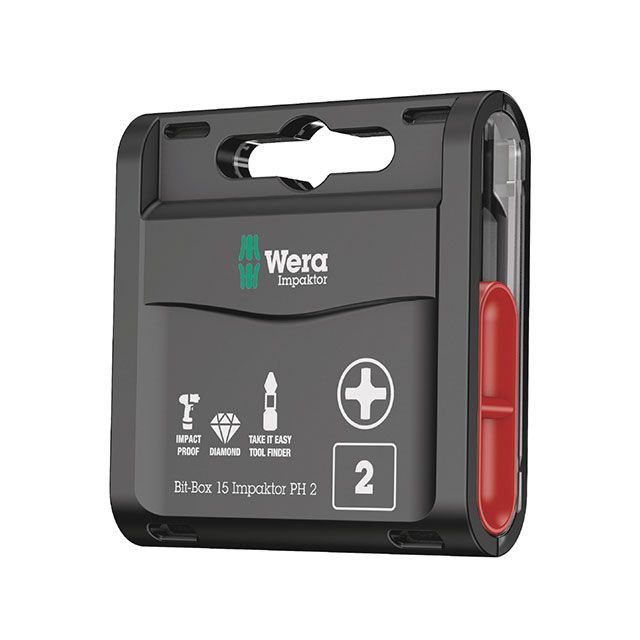 WERA 057752 15本組 差込6.35mm インパクトビットセット ビットサイズPH2 全長25mm ・057752 ヴェラ ハンドツール