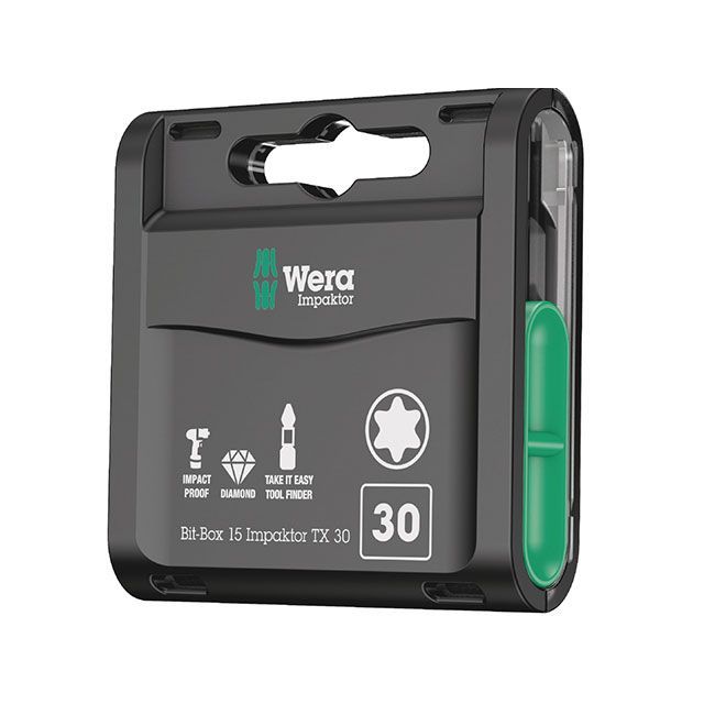 WERA 057776 15本組 差込6.35粍 インパクトトルクスビットセット 大きさTX30 全長25粍 ・057776 製造業者店卸し資産あり ヴェラ お手々物の具