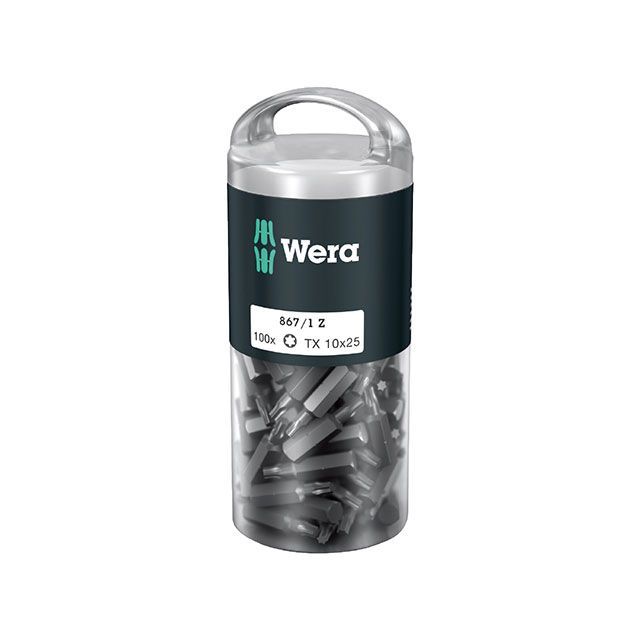 WERA 072446 100本入 トルクスネジ用 ドライバービット 差込6.35mm 刃先サイズTX10 全長25mm ・072446 ヴェラ ハンドツール