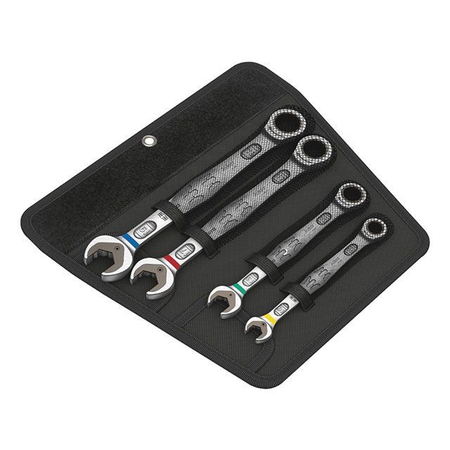 WERA 073290 4本組 ラチェット式 コンビネーションレンチセット 収納ポーチ付 ・073290 ヴェラ ハンドツール