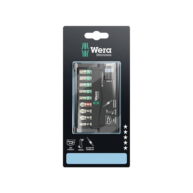 WERA 073630 10点組 1/4HEX Bit-Checkビット読み合わせる ステンレスビットホルダーセット ・073630 ヴェラ お手々物の具