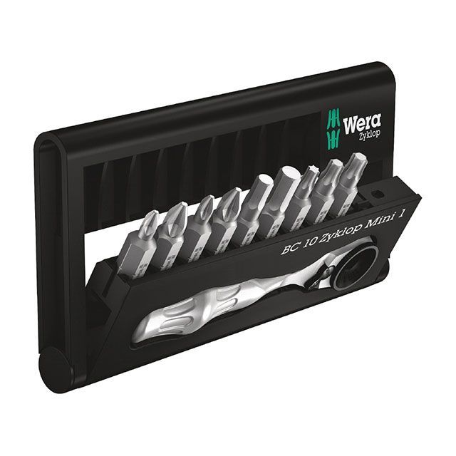 WERA 073645 10点組 ドライバービットラチェットハンドルセット 差込6.35粍 入れもの付 ・073645 ヴェラ お手々物の具