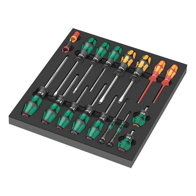 WERA 150101 18点組 Kraftformハンドル ドライバーホルダーセット フォームインサート付 ・150101 ヴェラ ハンドツール