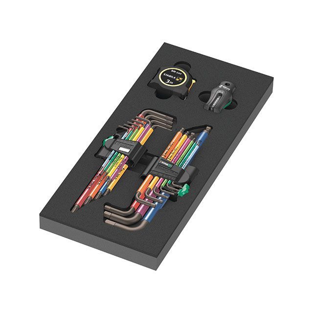 WERA 150140 20点組 L型 HEX-Plus 六角棒トルクスレンチメジャーマグネタイザーセット フォームインサート付 ・150140 ヴェラ お手々物の具