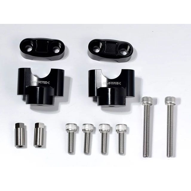 EVATEK CNCハンドルポストセット CT125等（ブラック） EVT-5154-BK エヴァテック ハンドルポスト関連パーツ CT125 DAX125｜パークアップ 店