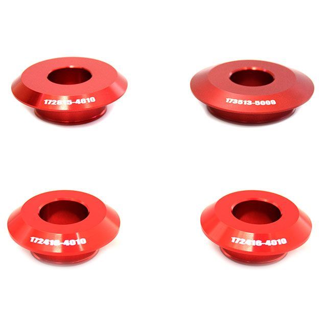 TERAMOTO パフォーマンスカラー Ninja250/400 18-/Z250/400 19～ フロント/リアセット（レッド） K-SET05-01 テラモト その他ホイール Ninja250/400 Z250/400