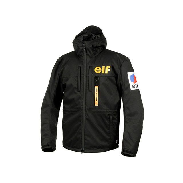 elf riding wear 2025-2026秋冬モデル EJ-W122 クラシックロゴジャケット（ブラック） サイズ 4L EJ-W122 エルフ ライディングウェア ジャケット