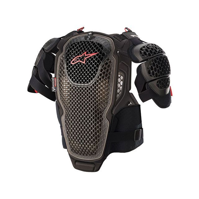 Alpinestars A-6 チェストプロテクター（黒いこと/アントラシート/赤いこと） 大いさ XS/S C0971 製造会社店卸し資産あり アルパインスターズ チェスト・ブレストガード