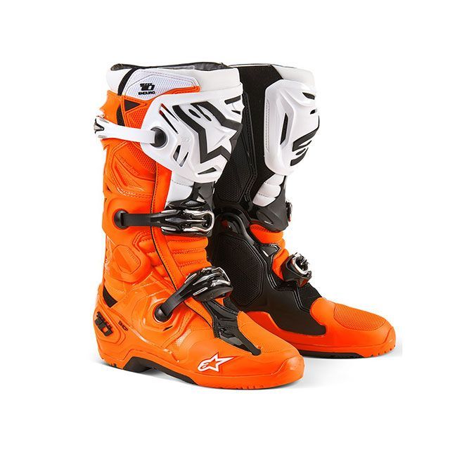 Alpinestars TECH10 エンデューロブーツ（オレンジ/ブラック/ホワイト） サイズ 10（29.0cm） D8912 アルパインスターズ オフロードブーツ