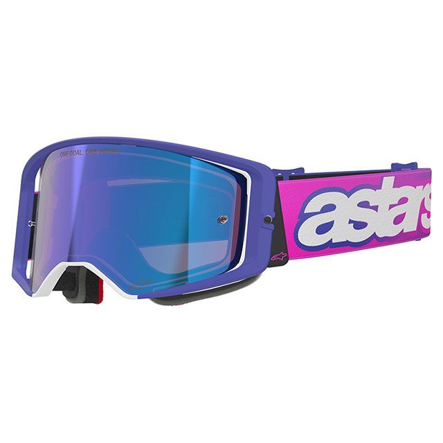 Alpinestars スーパーテック ゴーグル（パープル/F-ピンク/ミラーブルー） D8392 メーカー在庫あり アルパインスターズ オフロードゴーグル
