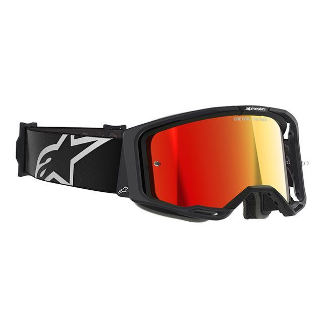 Alpinestars ヴィジョン8 ゴーグル（ブラック/ミラーレッド） D8401 メーカー在庫あり アルパインスターズ オフロードゴーグル
