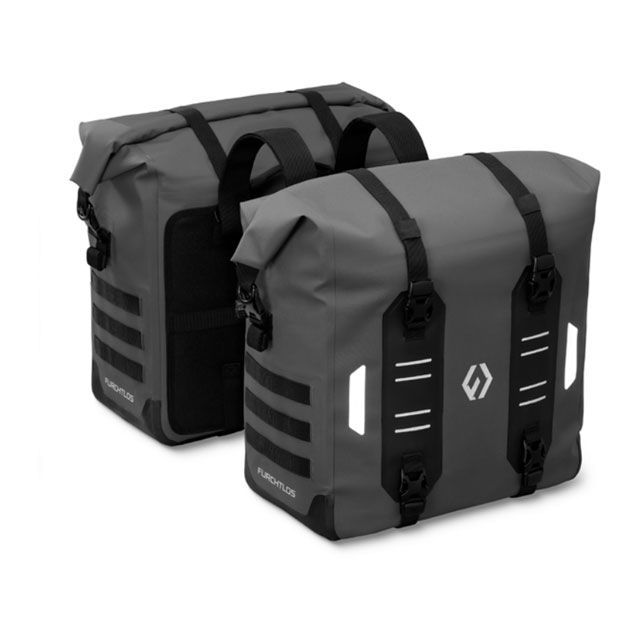 FURCHTLOS エベレスト - 防水バッグ サイドバック 34L+34L（スレートグレイ） FU06EVSB006803 フルヒトロス ツーリング用バッグ