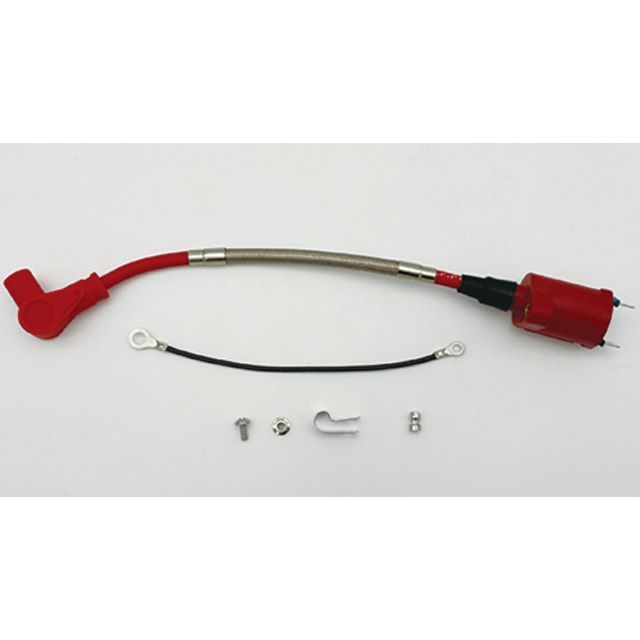 C.F.POSH NSR50/NS-1 レーシングIGコイル スピードプロツインシリコンプラグコード ステンレスブレイデッドタイプ付 コイルカラー 赤 フラグキャップカラー 赤 ・221010-24 クリエイティブ・ファクトリー ポッシュ プラグ NS…