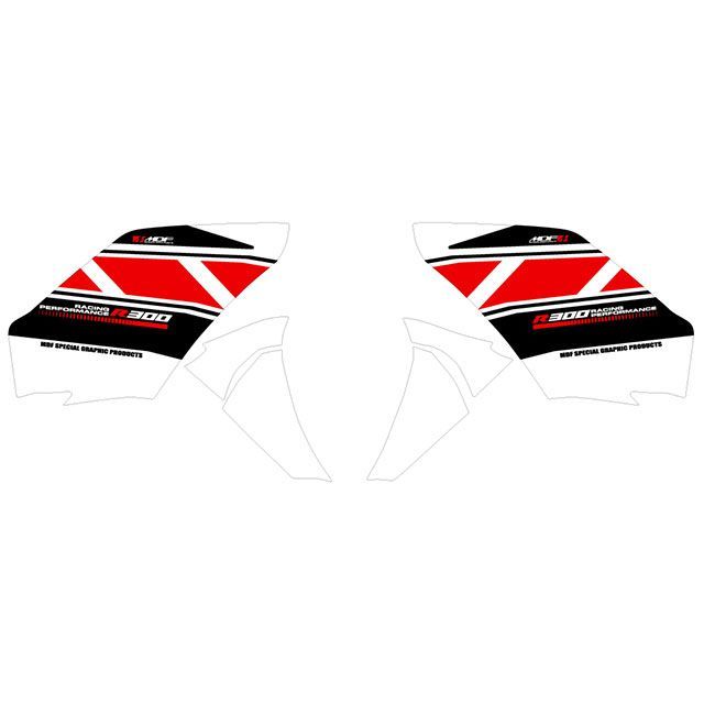 【メーカー直送】MDF YZF-R3（2025～）グラフィックキット ストロボモデル（レッド） タイプ フロントサイドパーツ M25R30-D-RD-FS エムディーエフ ドレスアップ・カバー YZF-R3