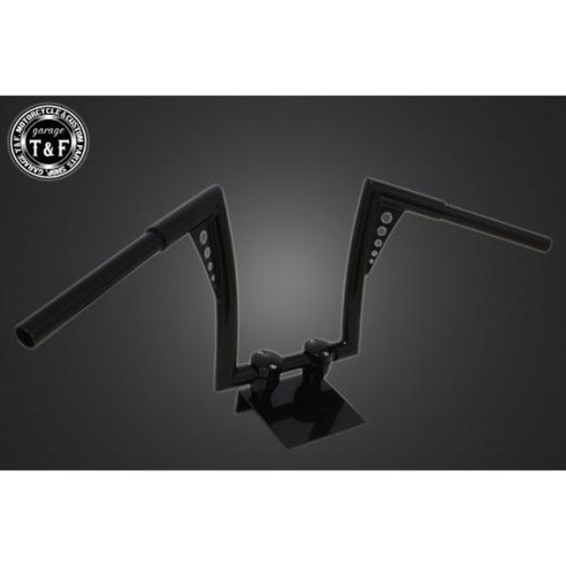 T&F 極太バットマンハンドル 12インチ 22.2mm(ブラック) ・708267 ガレージT&F ハンドル関連パーツ 汎用|パークアップ 店