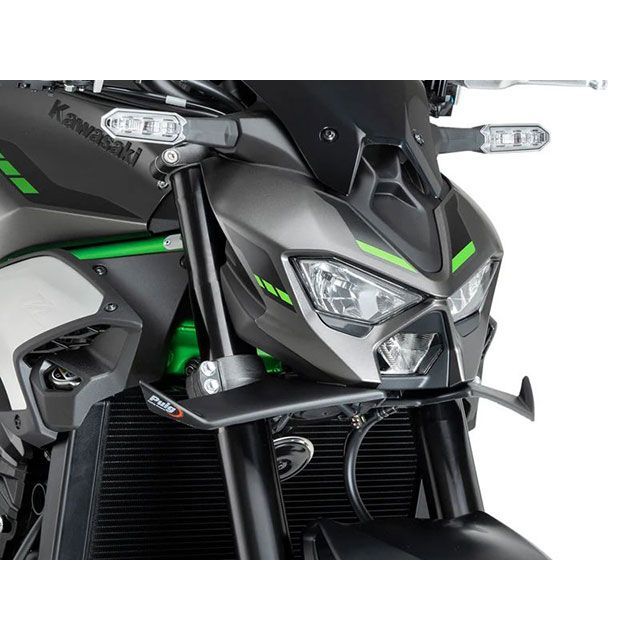 Puig フロントダウンフォースネイキッドスポイラー(マットブラック) 22446J プーチ カウル・エアロ Z900 Z900SE|パークアップ 店