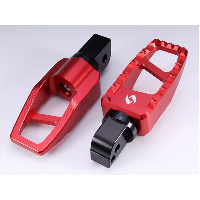 SPEEDRA アルミ削り出し パッセンジャーフットペグ カラー レッド AHDFP14RD SPEEDRA ステップ