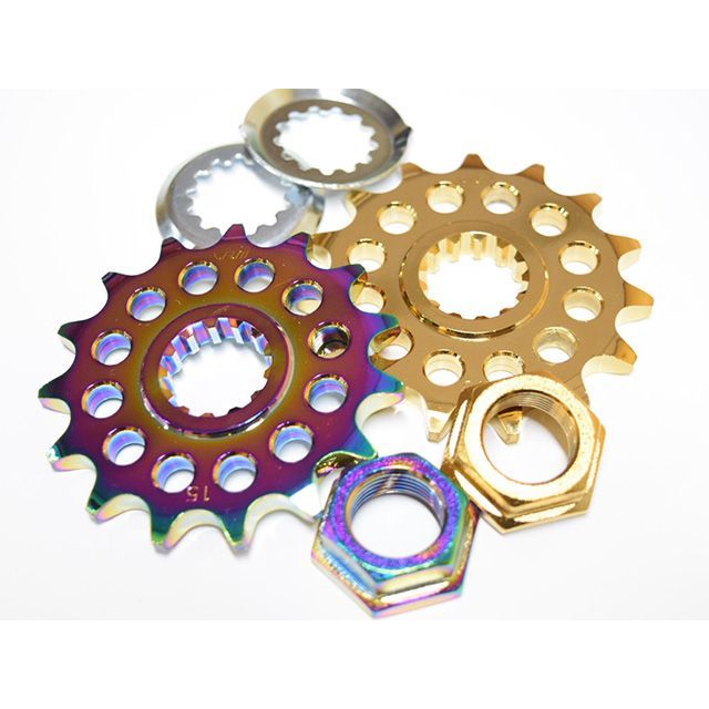 X.A.M C5406R15SPS-G SHINE FRONT SPROCKET W/NUT（SHINEゴールド） C5406R15SPS-G メーカー在庫あり XAM スプロケット関連パーツ Z900RS