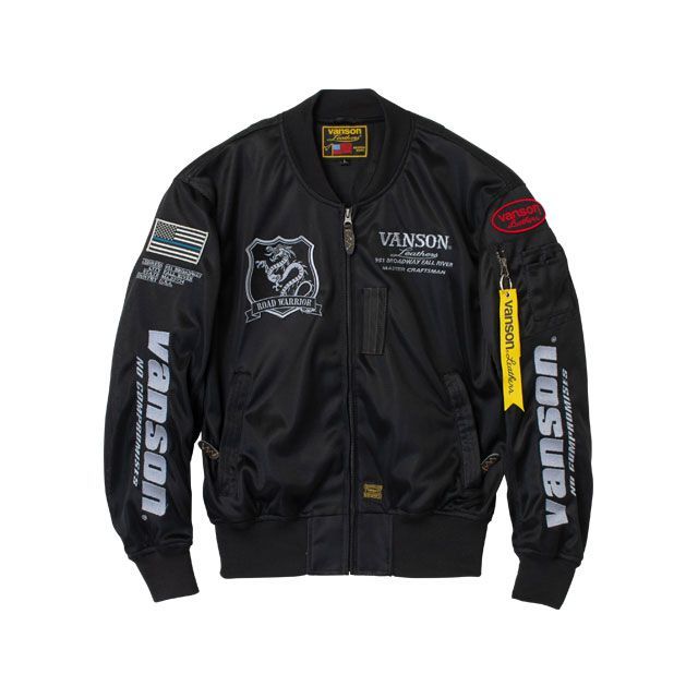 VANSON 2026春夏モデル VS26101S メッシュMA-1ジャケット（ブラック/シルバー） サイズ L VS26101S バンソン ジャケット