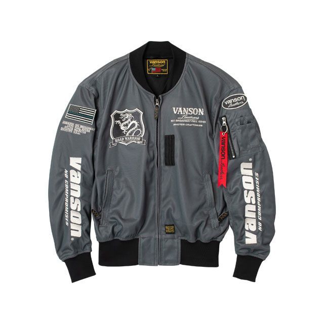 VANSON 2026春夏モデル VS26101S メッシュMA-1ジャケット（グレー/アイボリー） サイズ 2XL VS26101S バンソン ジャケット