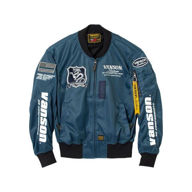 VANSON 2026春夏モデル VS26101S メッシュMA-1ジャケット（ネイビー/ホワイト） サイズ 3XL VS26101S バンソン ジャケット｜パークアップ 店