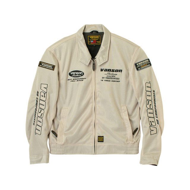 VANSON 2026春夏モデル VS26103S メッシュスウィングトップジャケット（アイボリー/ブラック） サイズ 2XL VS26103S バンソン ジャケット