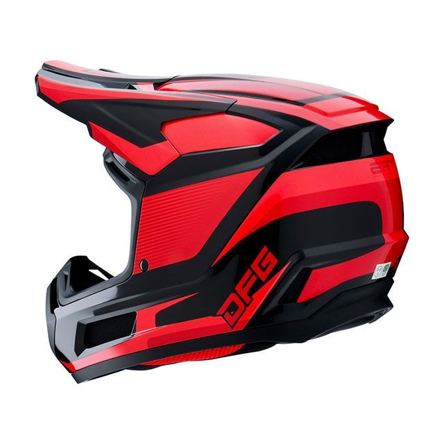 【特価品】DFG ACE ヘルメット（ブラック/レッド） サイズ S G4754 メーカー在庫あり ディーエフジー オフロードヘルメット