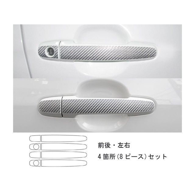 HASEPRO トヨタ サクシード NCP50系（2002.7～） ドアノブ ブラック CDT-14 ハセプロ 外装