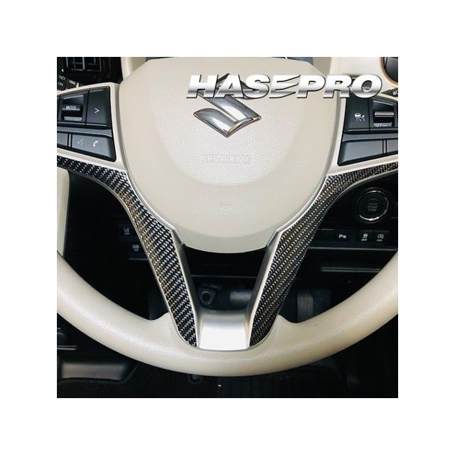 HASEPRO スズキ ワゴンRスマイル ハイブリッドS MX91S(2021.9~) ステアリングパネル ブラック CSTPSZ-7 ハセプロ 内装パーツ・用品