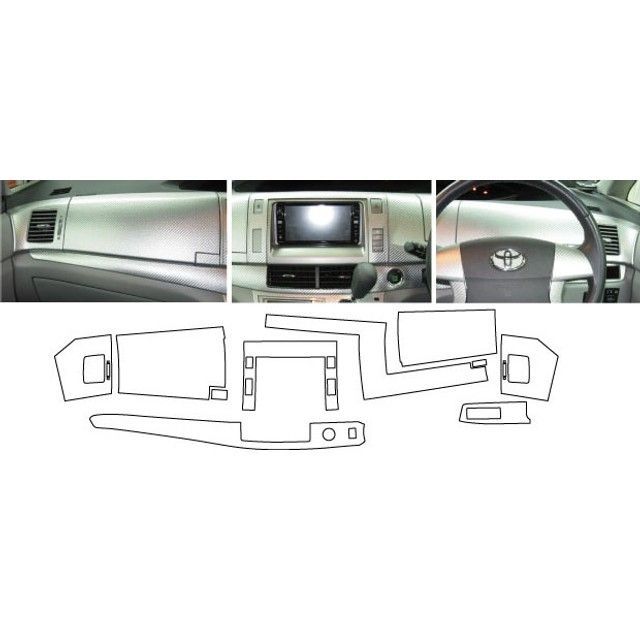 HASEPRO マジカルアートレザー トヨタエスティマ50系ACR/GSR50（06.1～）・エスティマハイブリッドAHR-20W（06.6～） インナーパネルセット シルバー LCS-IPST1 ハセプロ 内装パーツ・用品 16,414円