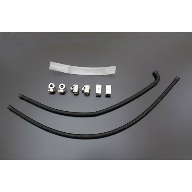 ARCHI ブラックメッシュ オーバーフローホースセット（クロームメッキ） 189-2633B アーキ 冷却系ホース類 Z900RS/CAFE/SE