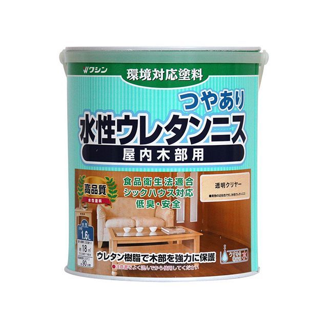 Washi Paint ＃941831 水性ウレタンニス 1.6L（透明クリヤー） ＃941831 和信ペイント D.I.Y.